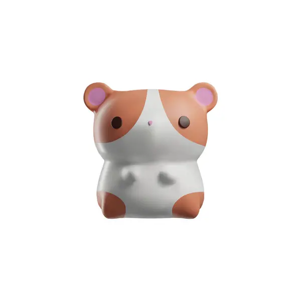Charming Vector Illustration Toy Hamster Cute Expression Soft Color Palette Stock Illustration