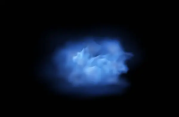 Fumo Mágico Nevoeiro Azul Nuvem Vetor Ilustração Realista Névoa Efeito Vetor De Stock