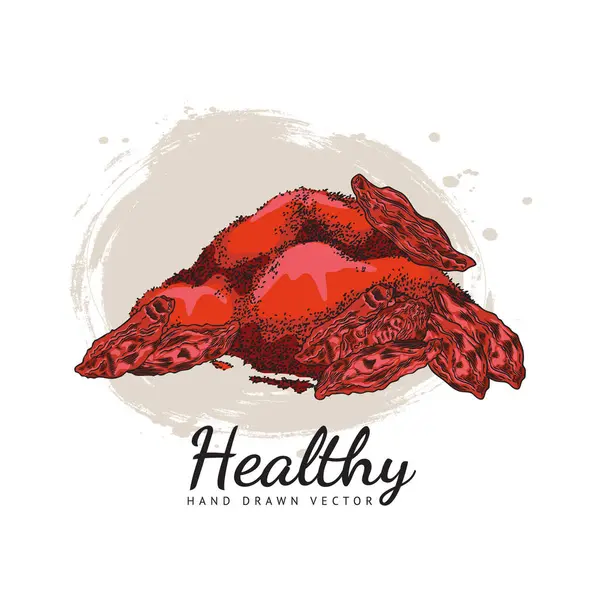 Hand Drawn Goji Berries Vibrant Red Hues Neutral Backdrop Ideal Royalty Free Stock Vectors