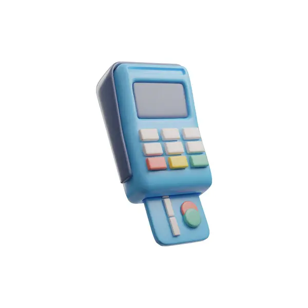 Colorful Icon Vector Illustration Card Payment Terminal Representing Modern Financial — стоковий вектор