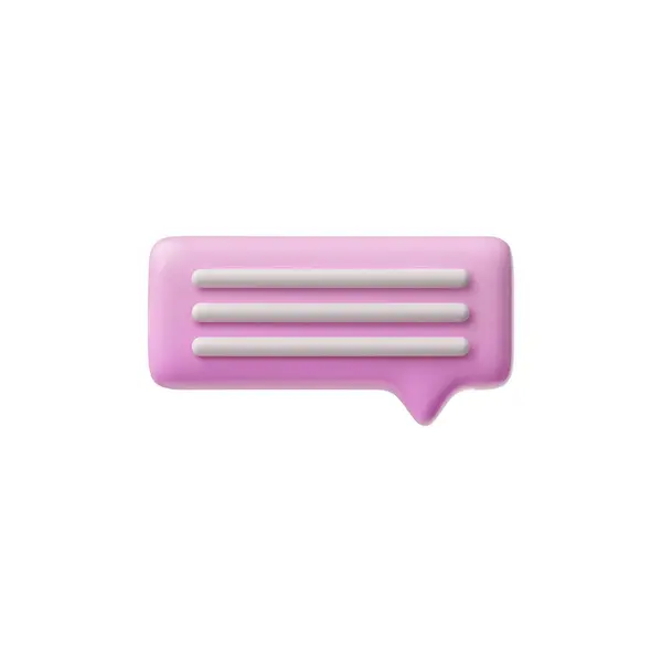 Dialogblase Rosa Farbe Mit Weißen Sprachstreifen Isoliertes Chat Bot Symbol lizenzfreie Stockvektoren