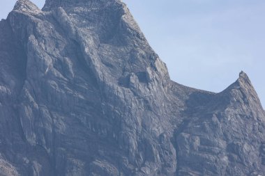 Güzel Kinabalu Dağı, Sabah, Borneo 'nun aşırı yakın plan görüntüsü