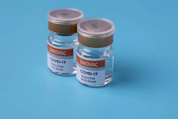 코타키나발루 말레이시아 2021년 30일 Covid 코로나 바이러스 백신의 클로즈업 Sinovac — 스톡 사진