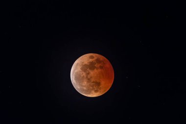 Tam Ay tutulması Ay 'ın doğa görüntüsü