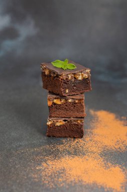 Naneli çikolatalı browni keki. Nefis ev yapımı tatlı.. 
