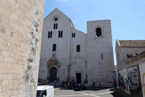 Bari Italië Juli 2023 Basiliek Van San Nicola Bari Apulië — Stockfoto