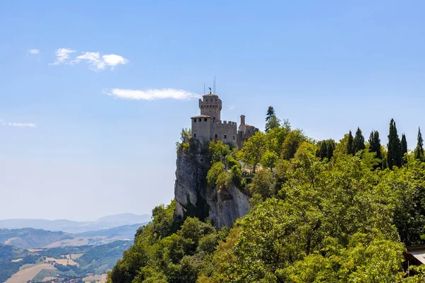 stock image Cesta of Fratta tower in Mount Titan in San Marino, Republic of San Marino, Europe
