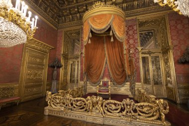 TORINO (TURINO), İtalya, 25 Mart 2023 - Torino Kraliyet Sarayı Taht Odası, İtalya
