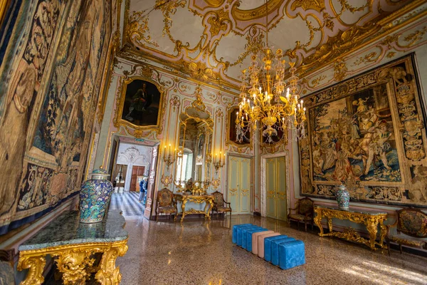 Genoa Itália Abril 2023 Salão Interior Palácio Real Génova Itália — Fotografia de Stock