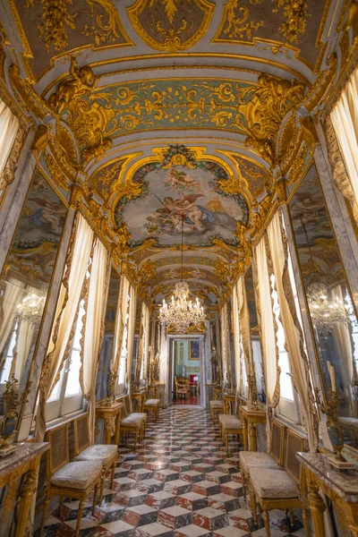 Genoa Itália Abril 2023 Salão Espelhos Palácio Spinola Gênova Itália — Fotografia de Stock