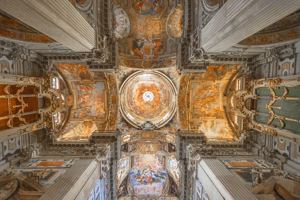Genua Włochy Kwietnia 2023 Wnętrze Barokowej Bazyliki San Siro Centrum — Zdjęcie stockowe