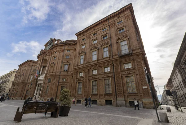 stock image TURIN, ITALY, APRIL 11 2023 - View of Carignano Palace in the center of Turin (Torino), Piedmont, Italy