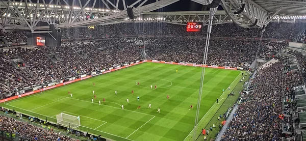 Turin Olaszország 2023 Május Kilátás Allianz Stadionra Európa Liga Mérkőzése Jogdíjmentes Stock Képek