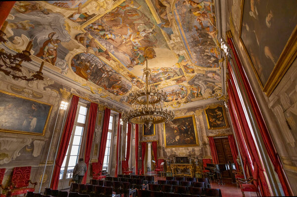 GENOA, ITALY, APRIL 28. 2023 - The inner of Spinola Palace in Genoa, Italy