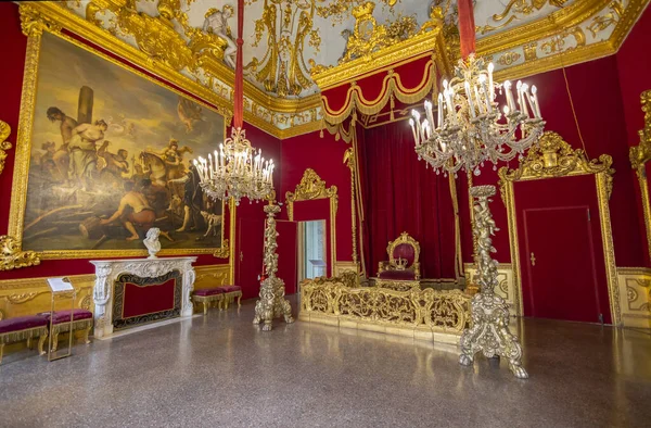 Геноа Италия Апреля 2023 Года Тронный Зал Королевского Дворца Генуи — стоковое фото