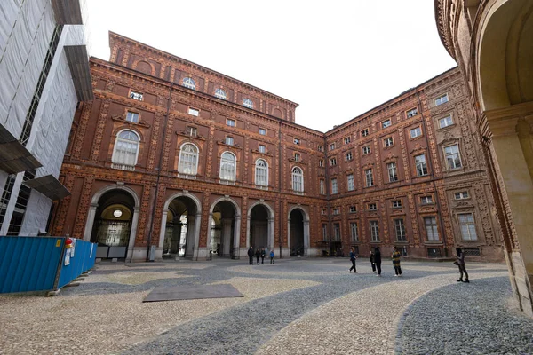 Турин Италия Апреля 2023 Вид Двора Дворца Кариньяно Центре Мбаппе — стоковое фото