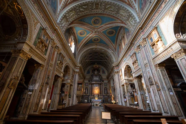 Turín Italia Abril 2023 Interior Iglesia San Carlo Borromeo Turín — Foto de Stock