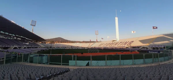 FLORENCE, ITALY, 4 Mart 2023 - Floransa Artemio Franchi Stadyumu, ACF Fiorentina futbol takımı İtalya Serie A 'nın ev sahibi stadyumu