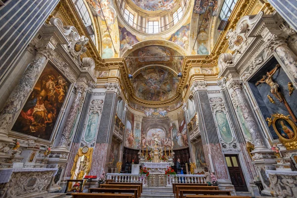 Genoa Italia Abril 2023 Vista Del Interior Iglesia San Luca — Foto de Stock