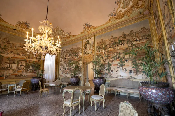 Racconigi Włochy Maj 2023 Wewnętrzny Zamek Racconigi Prowincja Cuneo Piemont — Zdjęcie stockowe