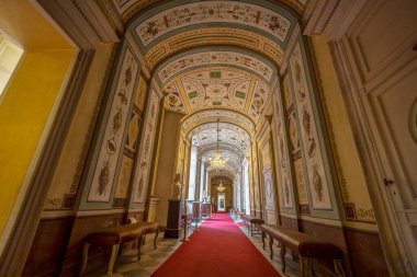 RACCONIGI, ITALY, 14 Mayıs 2023 - Racconigi Şatosu, Cuneo, Piedmont, İtalya