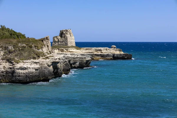 Stock image Tower of Maradico in Roca Vecchia, Melendugno, province of Lecce, Puglia, Italy