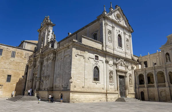 Lecke Italien Juli 2022 Storstadskatedralen Santa Maria Assunta Lecce Apulien Stockbild