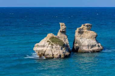 İtalya 'nın Puglia eyaletinin Lecce ilindeki Torre dell' Orso köyünde 