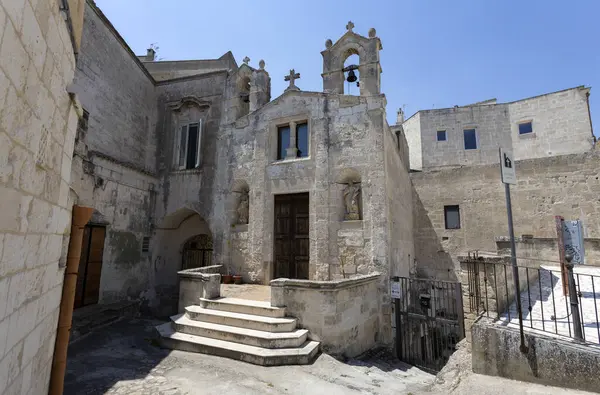 Matera Italien Juli 2022 Blick Auf Die Kleine Kirche San — Stockfoto