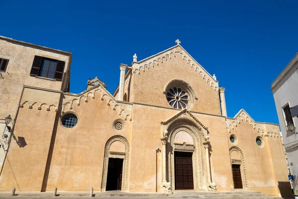 Fachada Basílica Santa Catalina Alejandría Santa Caterina Alessandria Galatina Provincia — Foto de Stock