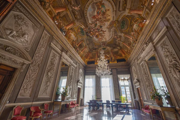 Genoa Italien Januari 2024 Den Inre Pantaleo Spinola Gambaro Palace Royaltyfria Stockbilder