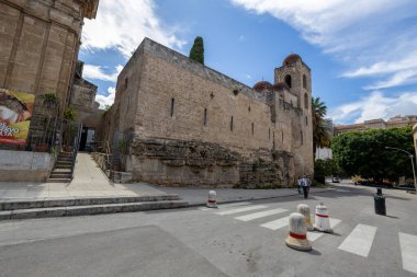 PALERMO, ITALY, 15, JUNE, 2023 - Church of San Giovanni degli Eremiti in Palermo, Sicily, Italy clipart