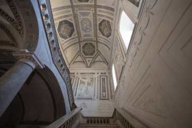 CATANIA, ITALY, HAZİRAN 2023 - San Nicolo Benedikt Manastırı İçi