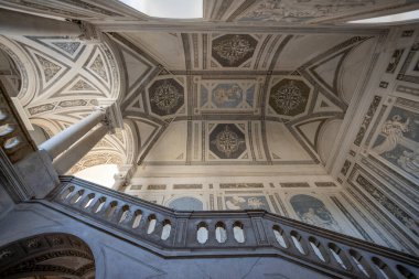 CATANIA, ITALY, HAZİRAN 2023 - San Nicolo Benedikt Manastırı İçi