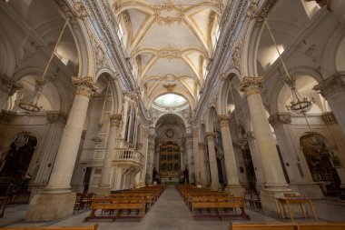 MODICA, İtalya, 23 Haziran 2023 - Modica 'daki Aziz George Katedrali, Sicilya, İtalya