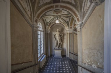 GENOA, İtalya, 18 Mayıs 2024 - Villa Scassi 'nin oturma odası - Cenova İmparatorluğu, İtalya