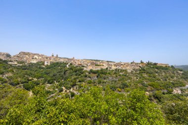 Ragusa İbla 'nın küresel görünümü, Sicilya, İtalya
