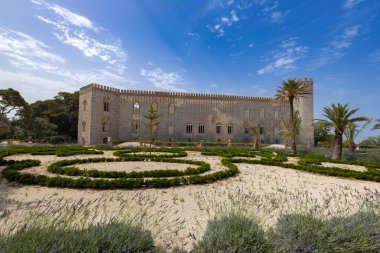 Ragusa, Sicilya, İtalya yakınlarındaki Donnafugata Kalesi manzarası