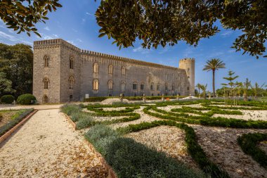 Ragusa, Sicilya, İtalya yakınlarındaki Donnafugata Kalesi manzarası