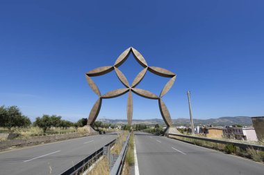 The Belice Gate of Pietro Consagra in Gibellina, province of Trapani, Sicily, Italy clipart