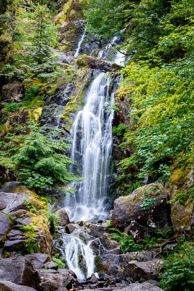 Beautiful Waterfall Vosges Area France Named Tendon Photo Large Waterfall — Stock Photo, Image