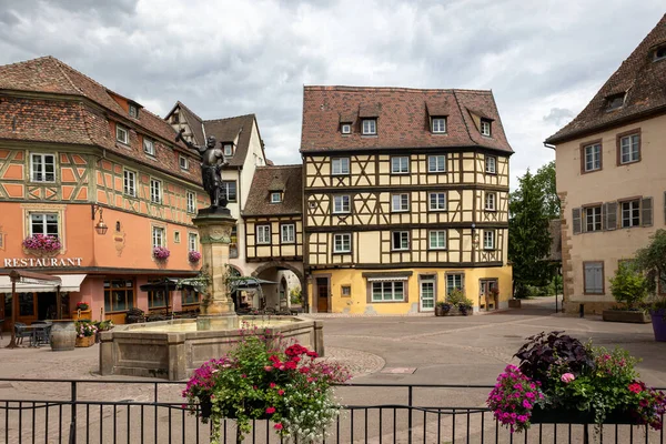 Ville Colmar Dans Région Alsace Française Avec Des Maisons Colombages — Photo