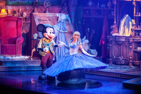 stock image Paris, France - June 02, 2023: The Mickey and the Magician Show. As the magician's apprentice, Mickey learns the tricks of his trade from magical Disney Characters.