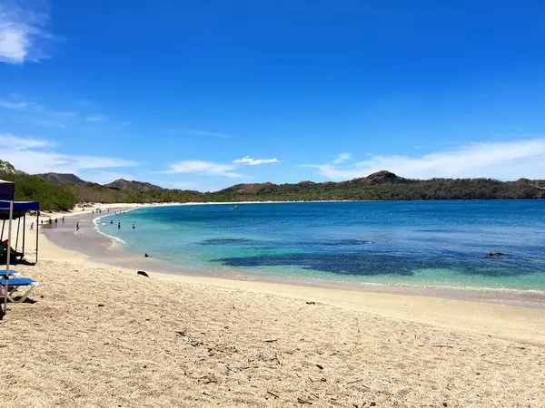 Schöner Goldener Sandstrand Von Playa Conchal Costa Rica — Stockfoto