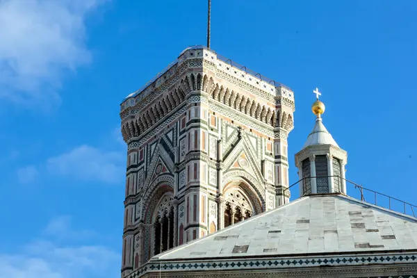 Bell Tower Detail Florence Santa Maria Del Fiore Cathedral Tuscany — Stock Photo, Image