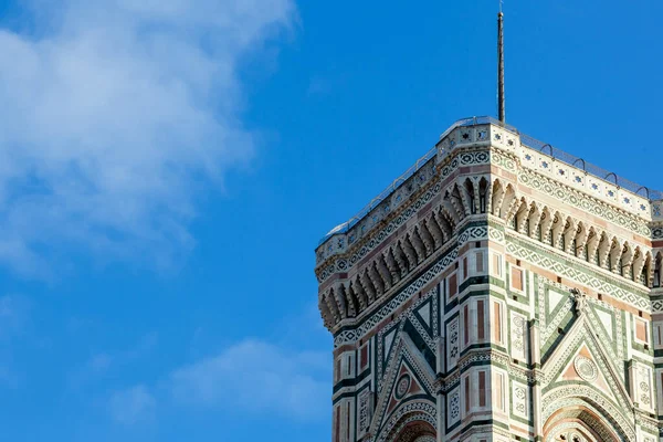 Bell Tower Detail Florence Santa Maria Del Fiore Cathedral Tuscany — Stock Photo, Image