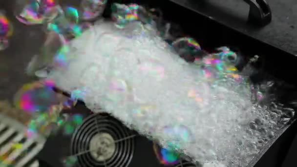 Profesionální Mýdlová Bublina Stroj Pro Večírky Akce — Stock video