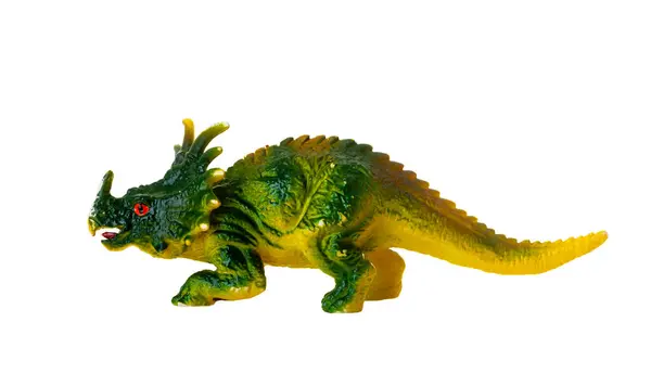 Realistiska Sinoceratops Dinosaurie Leksak Modell Isolerad Vit Bakgrund Royaltyfria Stockfoton