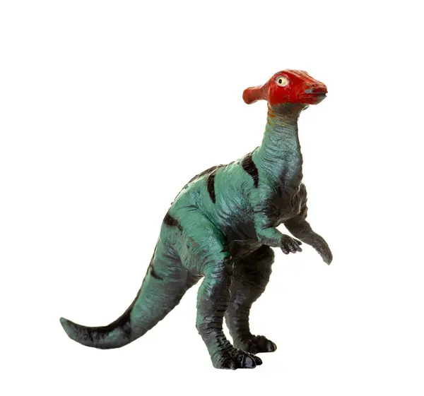 Brinquedo Dinossauro Parasaurolophus Réptil Herbívoro Das Eras Jurássica Cretácea Imagens Royalty-Free