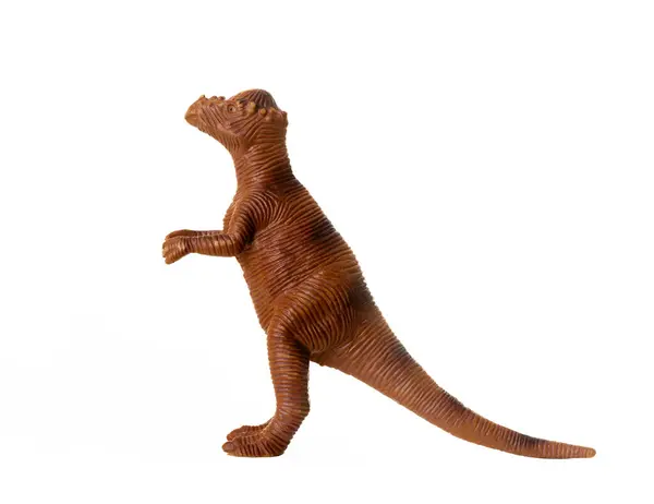 Toy Replica Pachycephalosaur Isolated White Background Stok Gambar